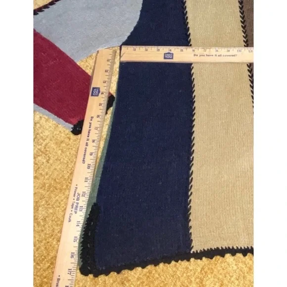 90’s Patchwork Colorblock Vintage Soft Chenille Knit Sweater Size Large - Picture 11 of 17